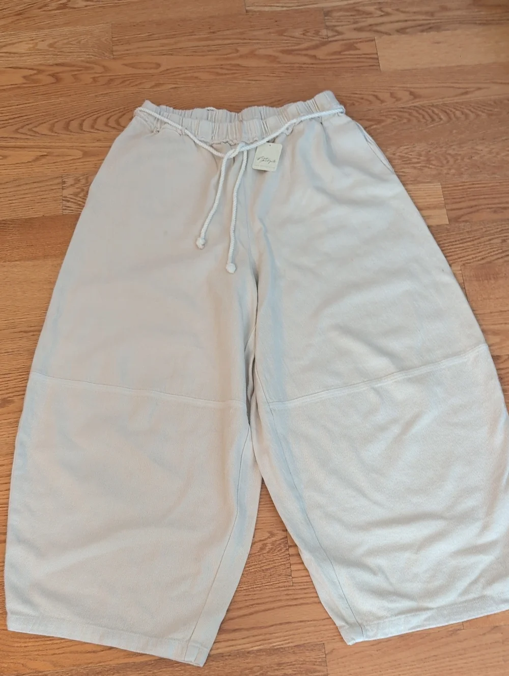Nwt Free People Neutral Cream Drawstring Sweatpants